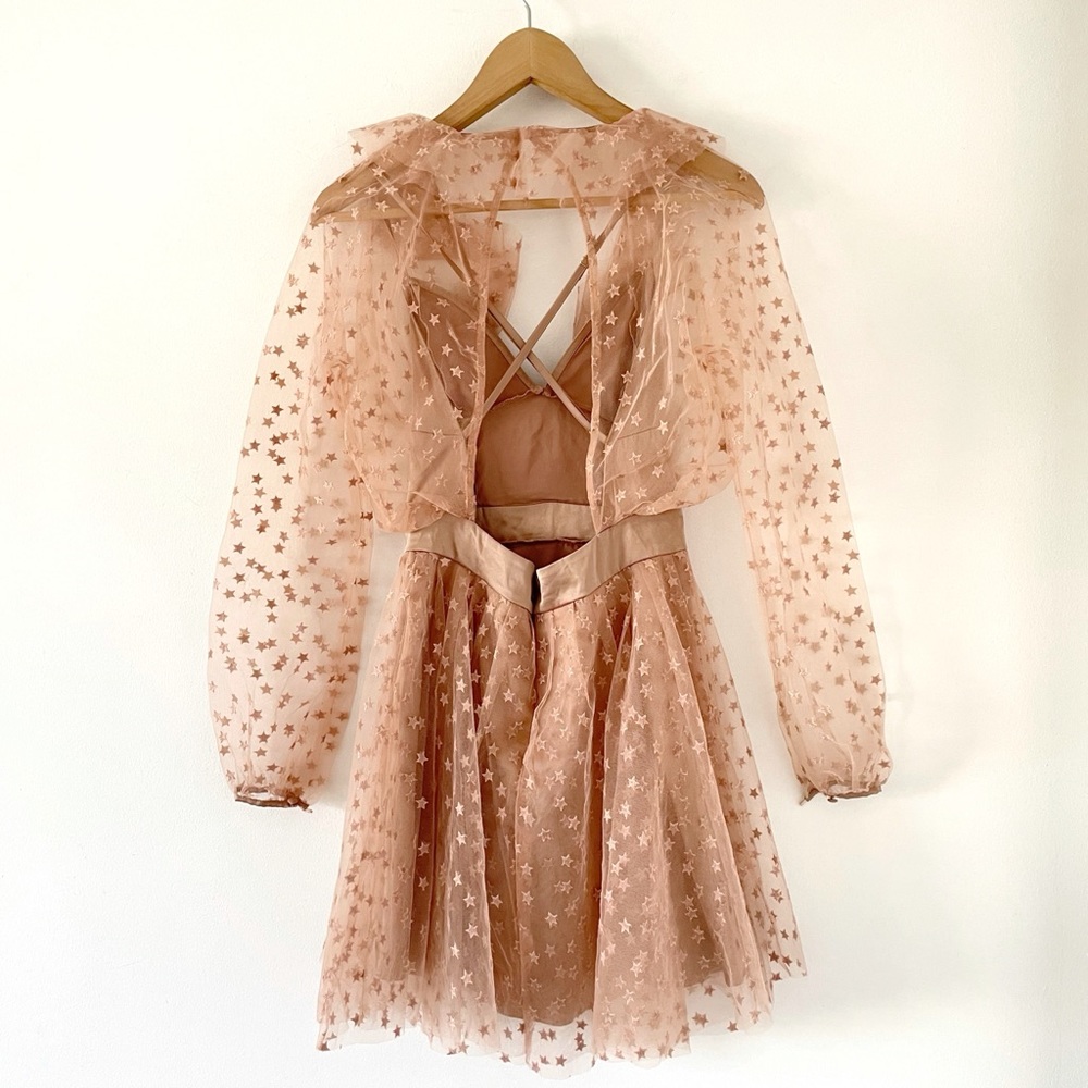For Love And Lemons Peach Starlet Mini Dress Rare - Picture 9 of 14